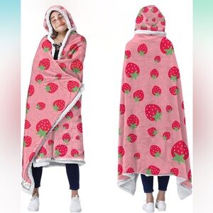 Strawberry Hooded Blanket
